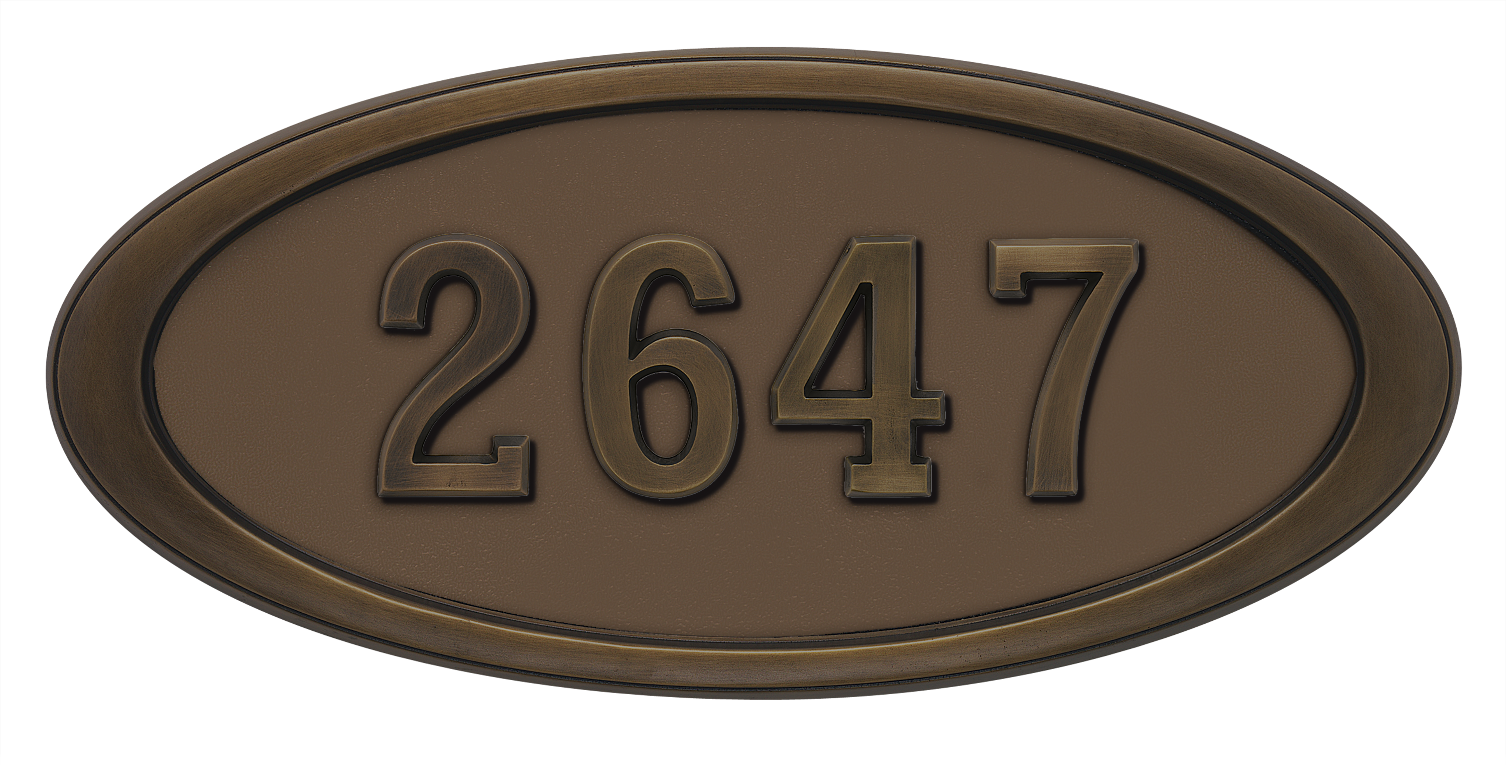 HouseMark Address Plaques with Brass Accents