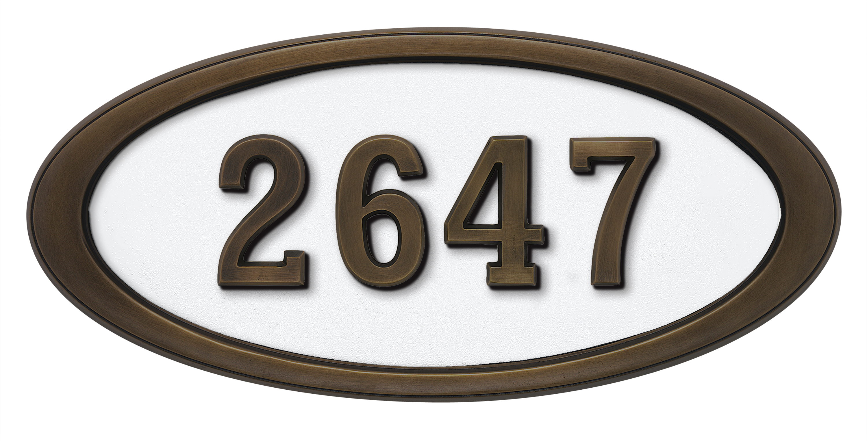 HouseMark Address Plaques with Brass Accents