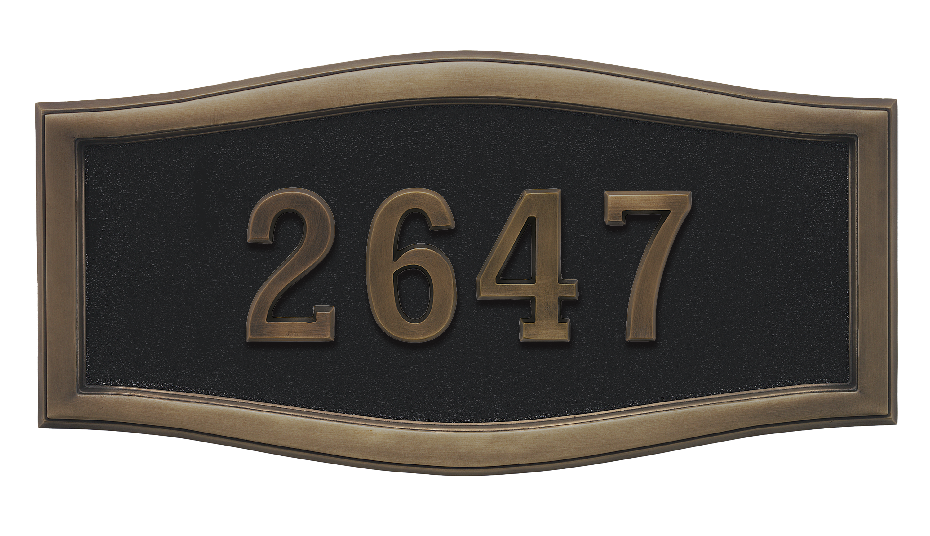 HouseMark Address Plaques with Brass Accents