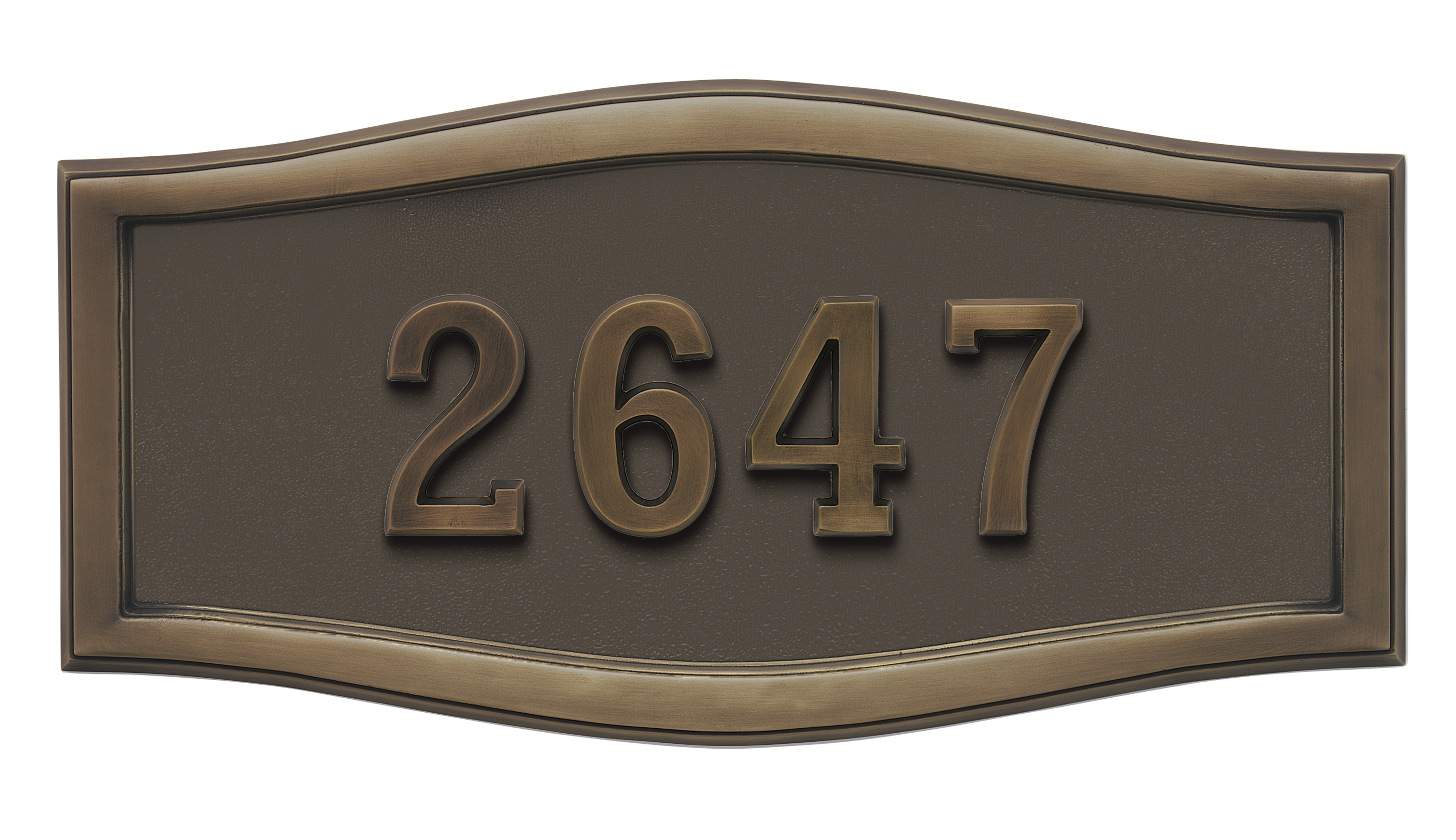 HouseMark Address Plaques with Brass Accents