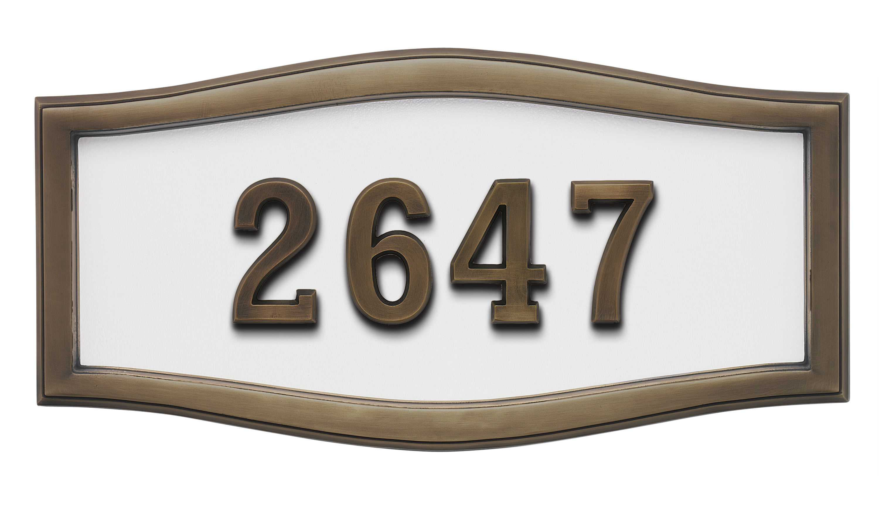 HouseMark Address Plaques with Brass Accents