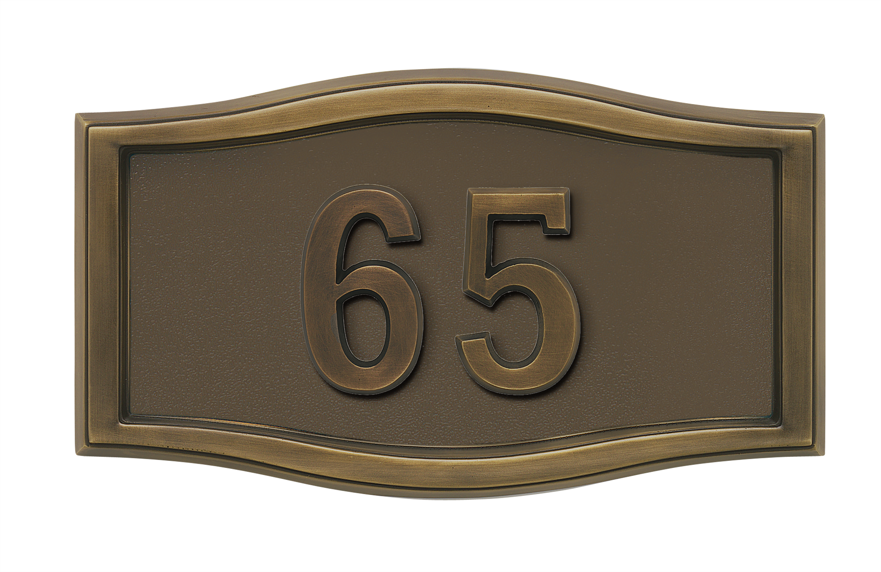 HouseMark Address Plaques with Brass Accents