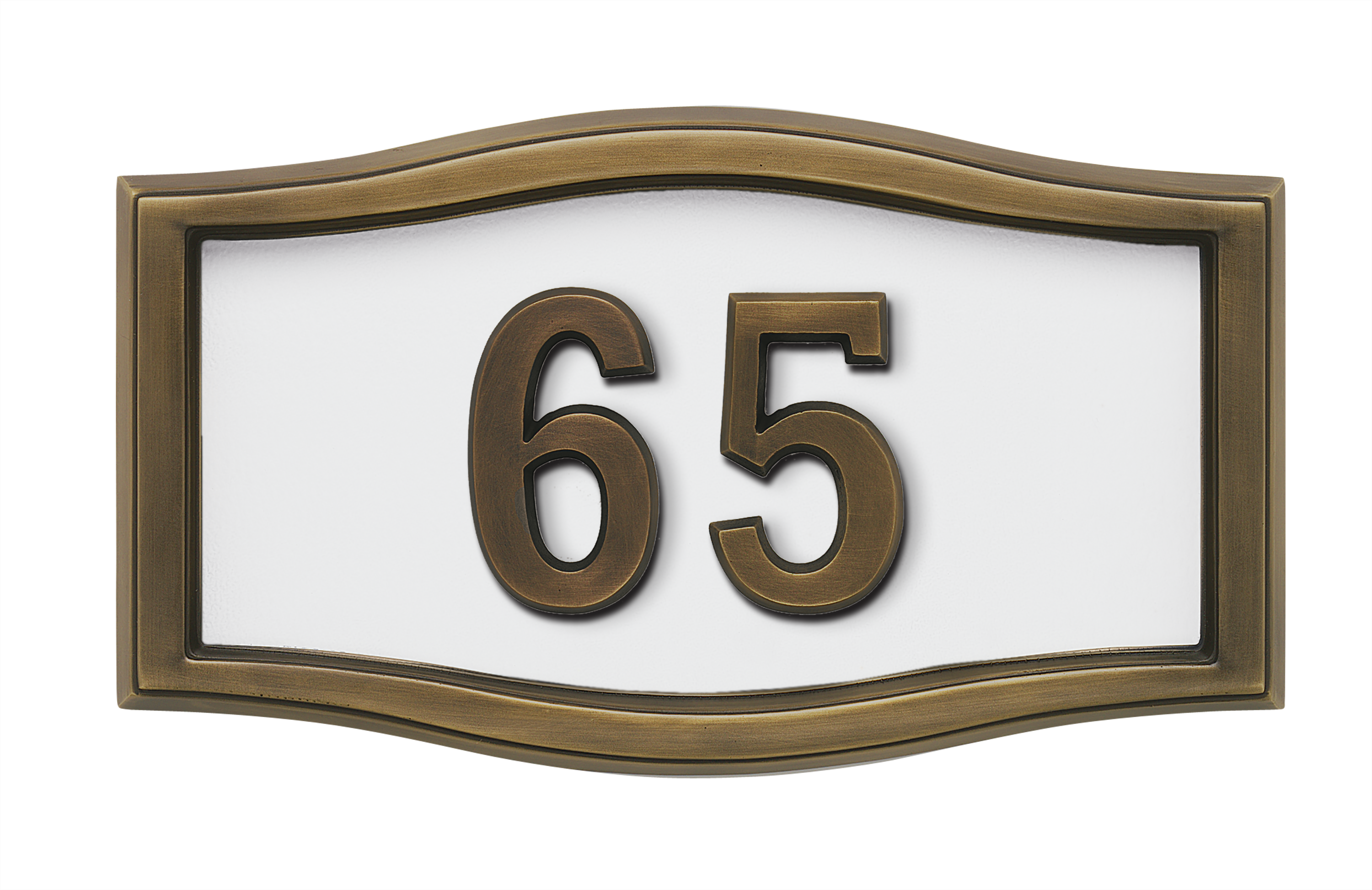 HouseMark Address Plaques with Brass Accents