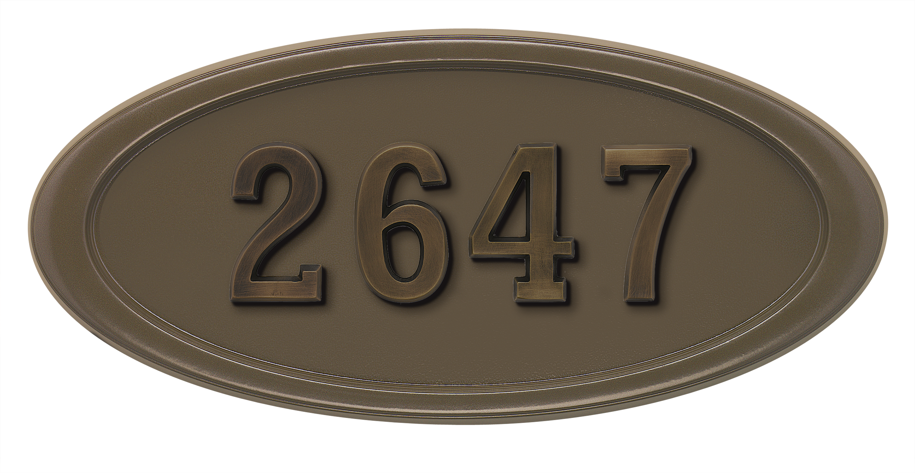 HouseMark Address Plaques with Brass Accents