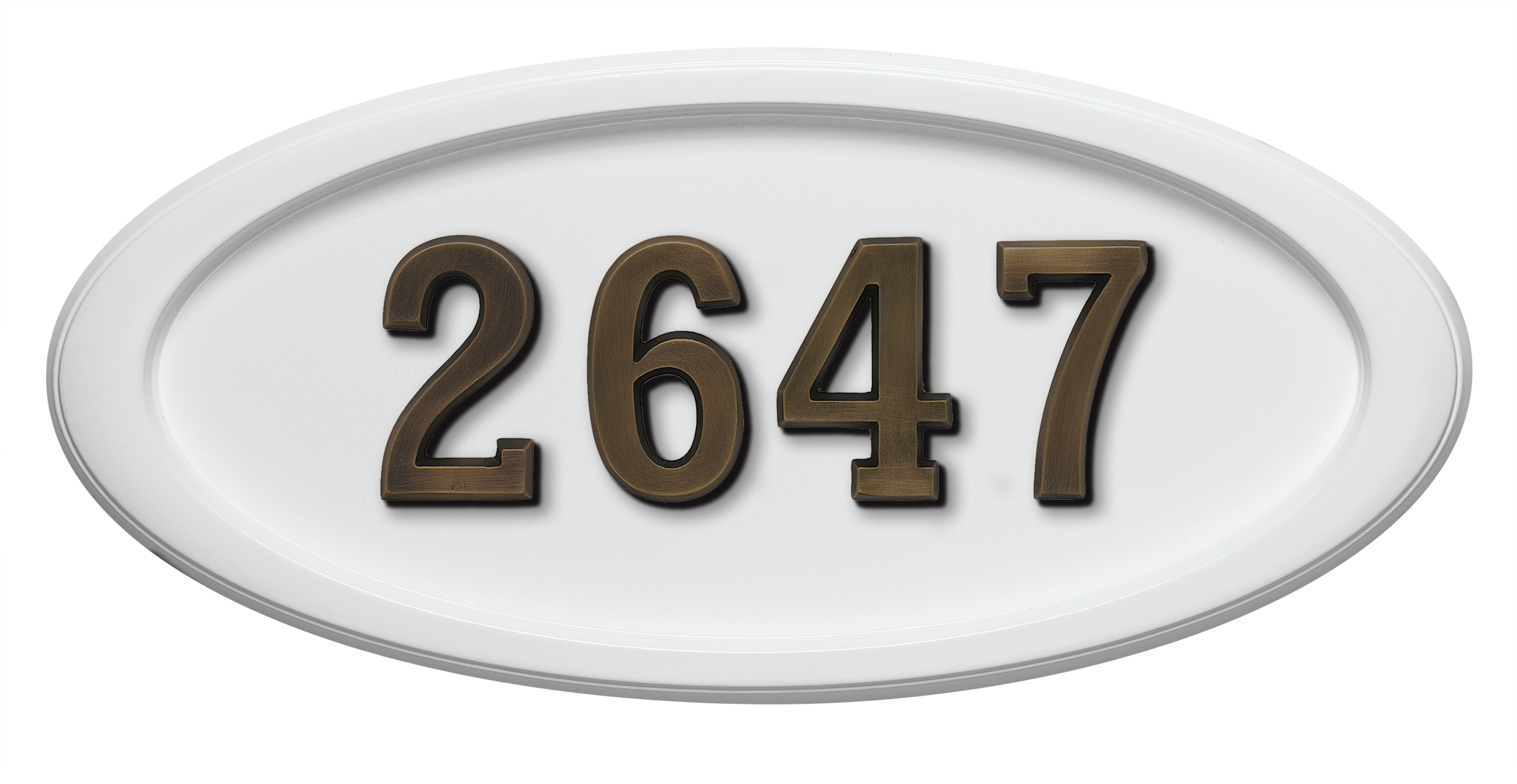 HouseMark Address Plaques with Brass Accents