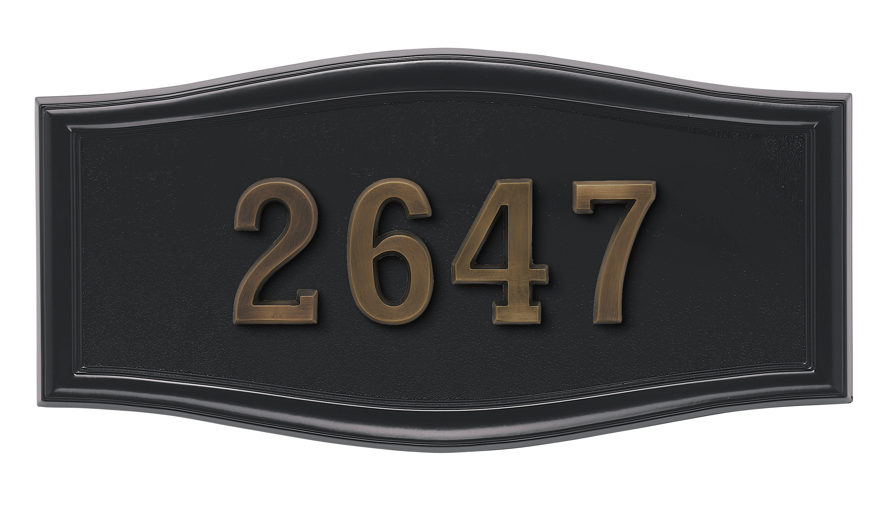 HouseMark Address Plaques with Brass Accents