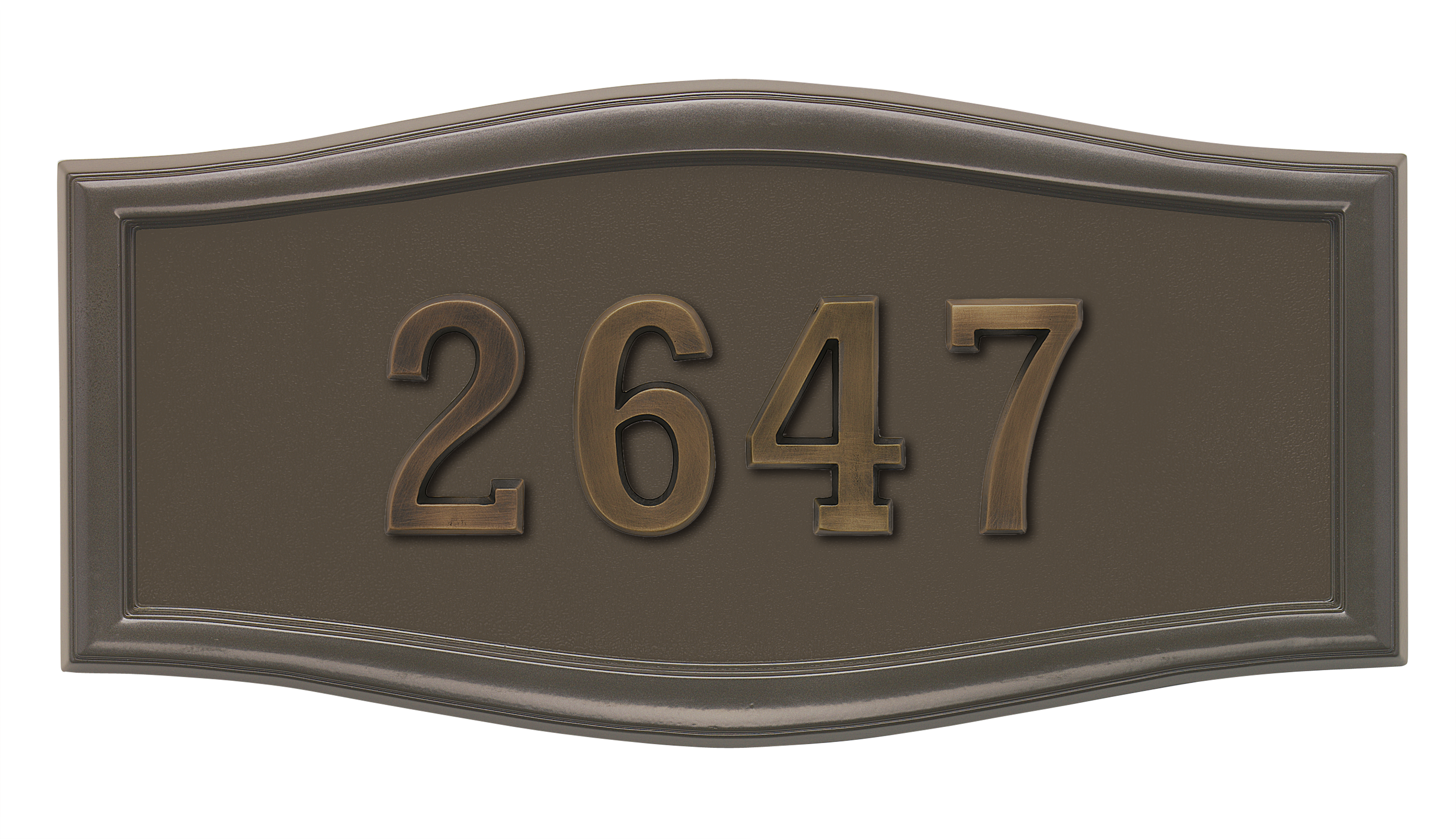 HouseMark Address Plaques with Brass Accents