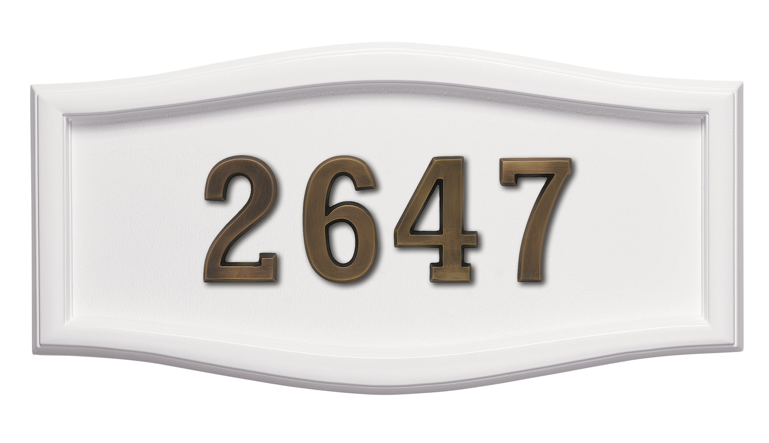 HouseMark Address Plaques with Brass Accents