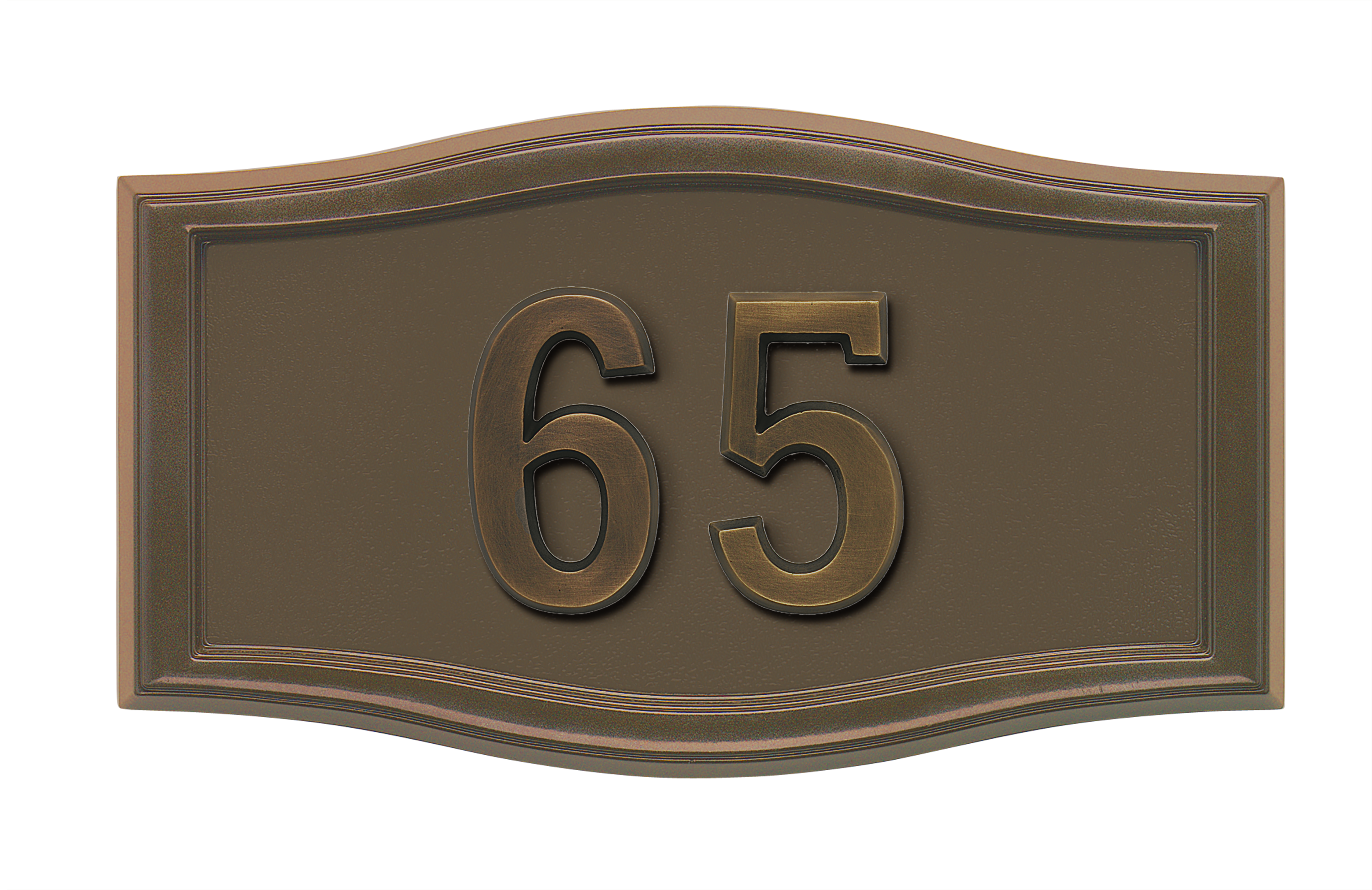 HouseMark Address Plaques with Brass Accents