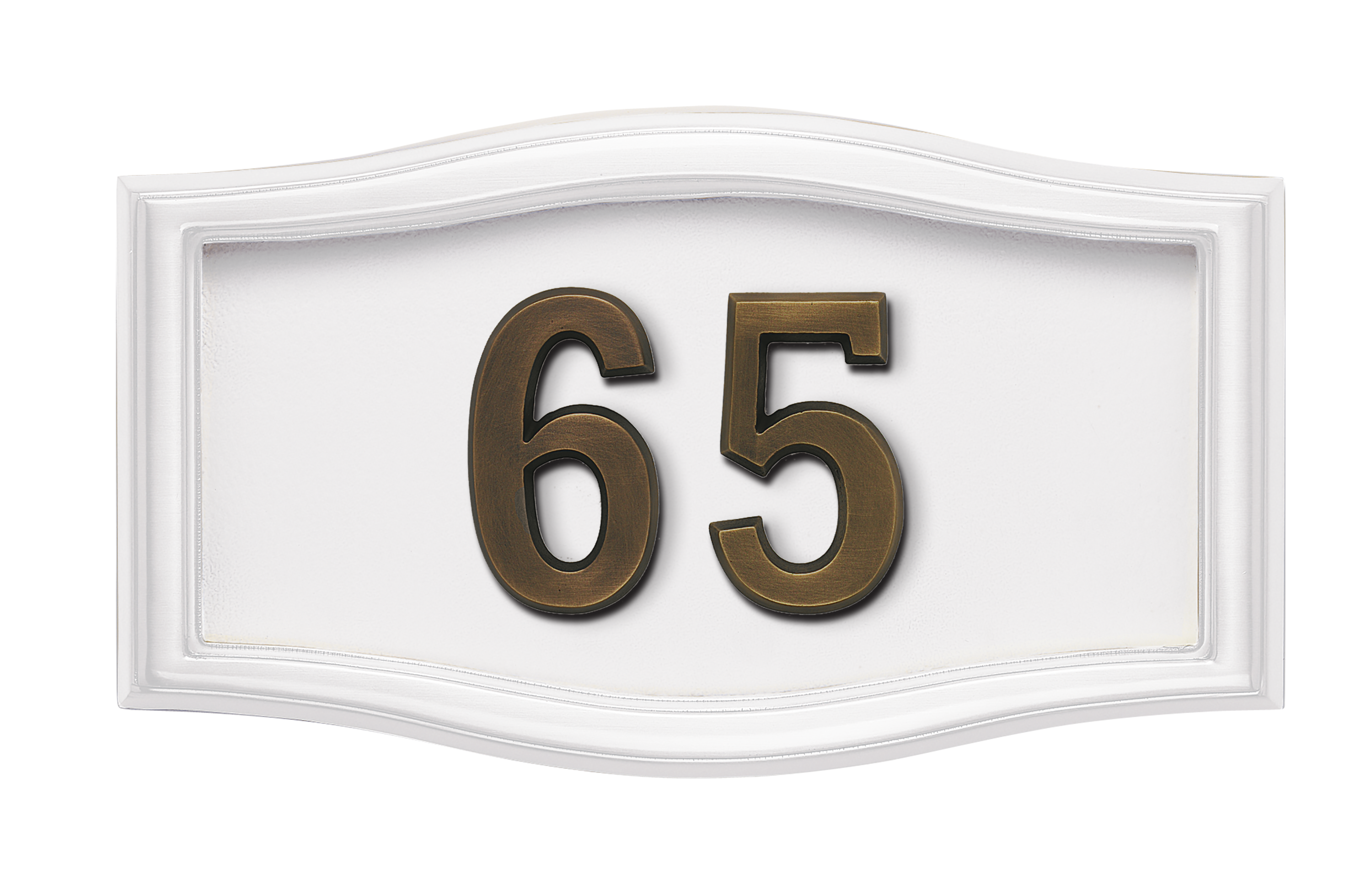 HouseMark Address Plaques with Brass Accents