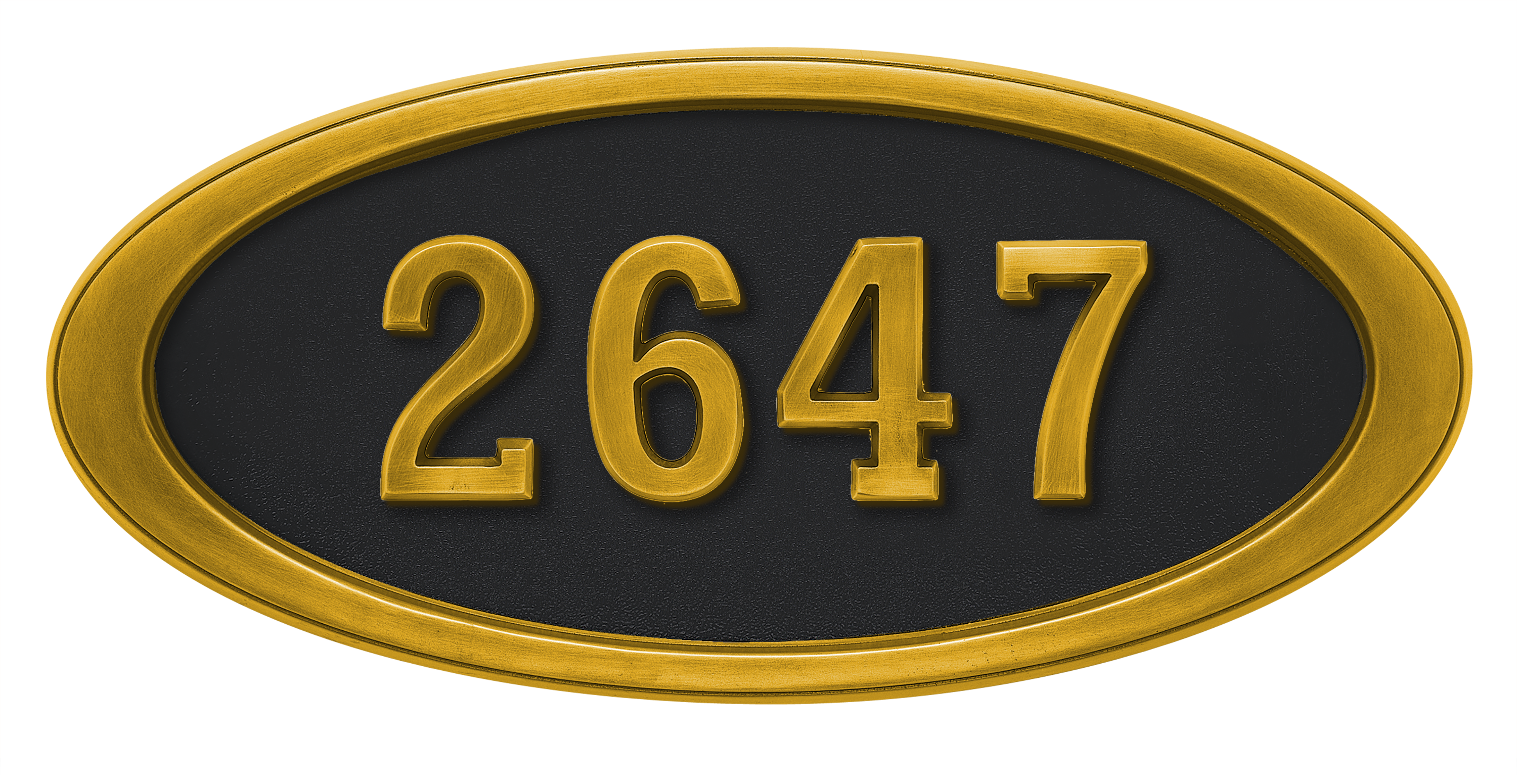 HouseMark Address Plaques with Brass Accents