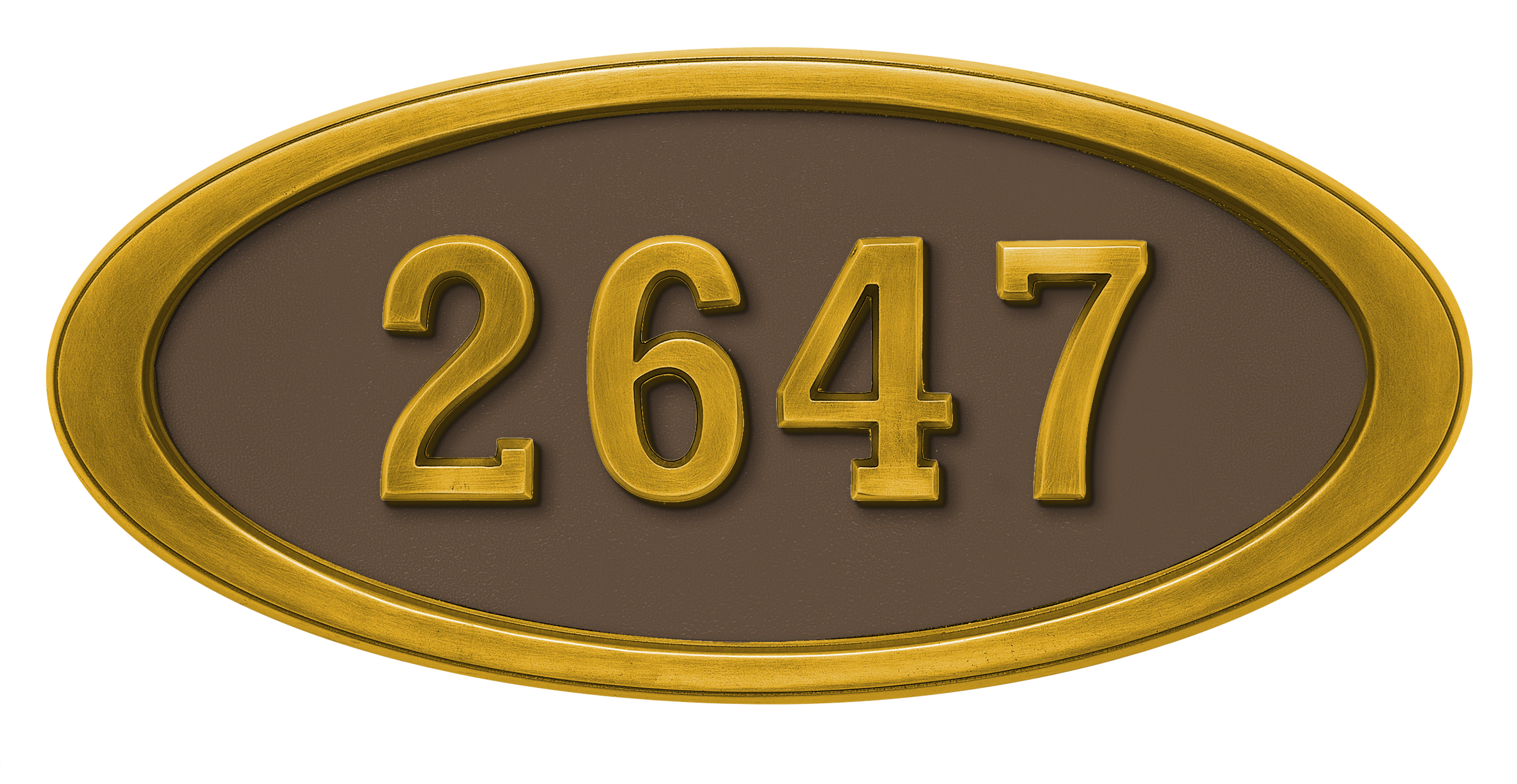 HouseMark Address Plaques with Brass Accents