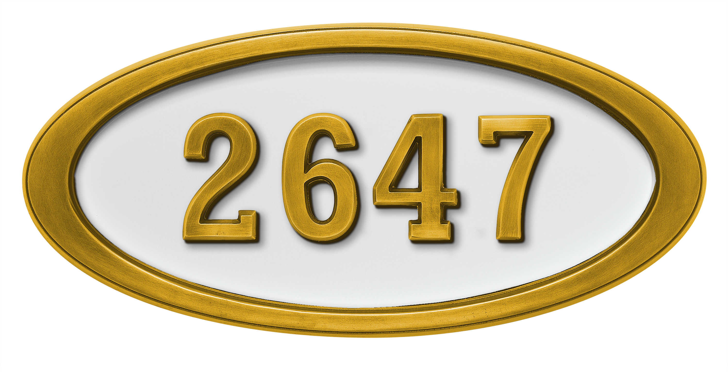 HouseMark Address Plaques with Brass Accents