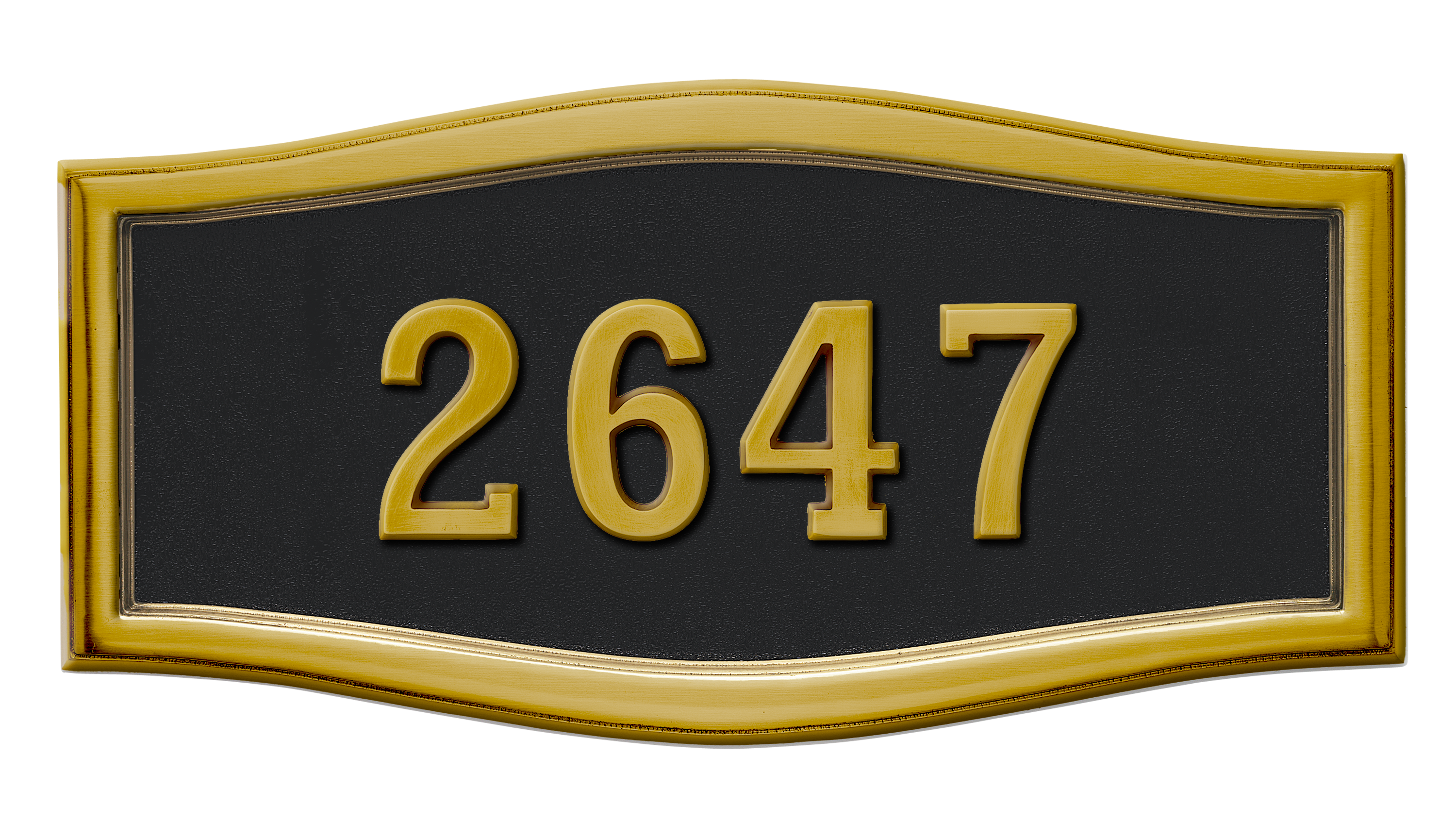 HouseMark Address Plaques with Brass Accents