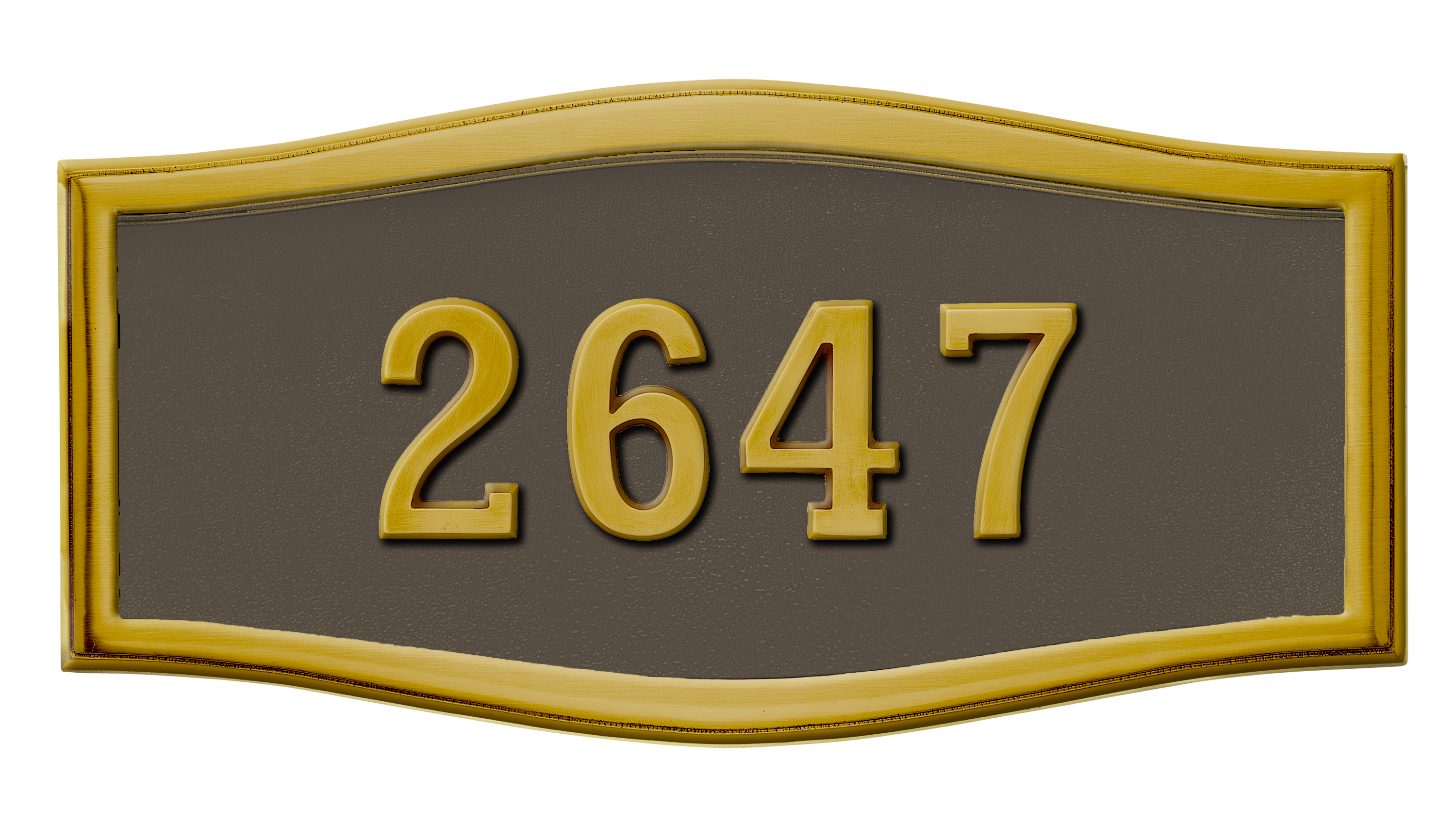 HouseMark Address Plaques with Brass Accents