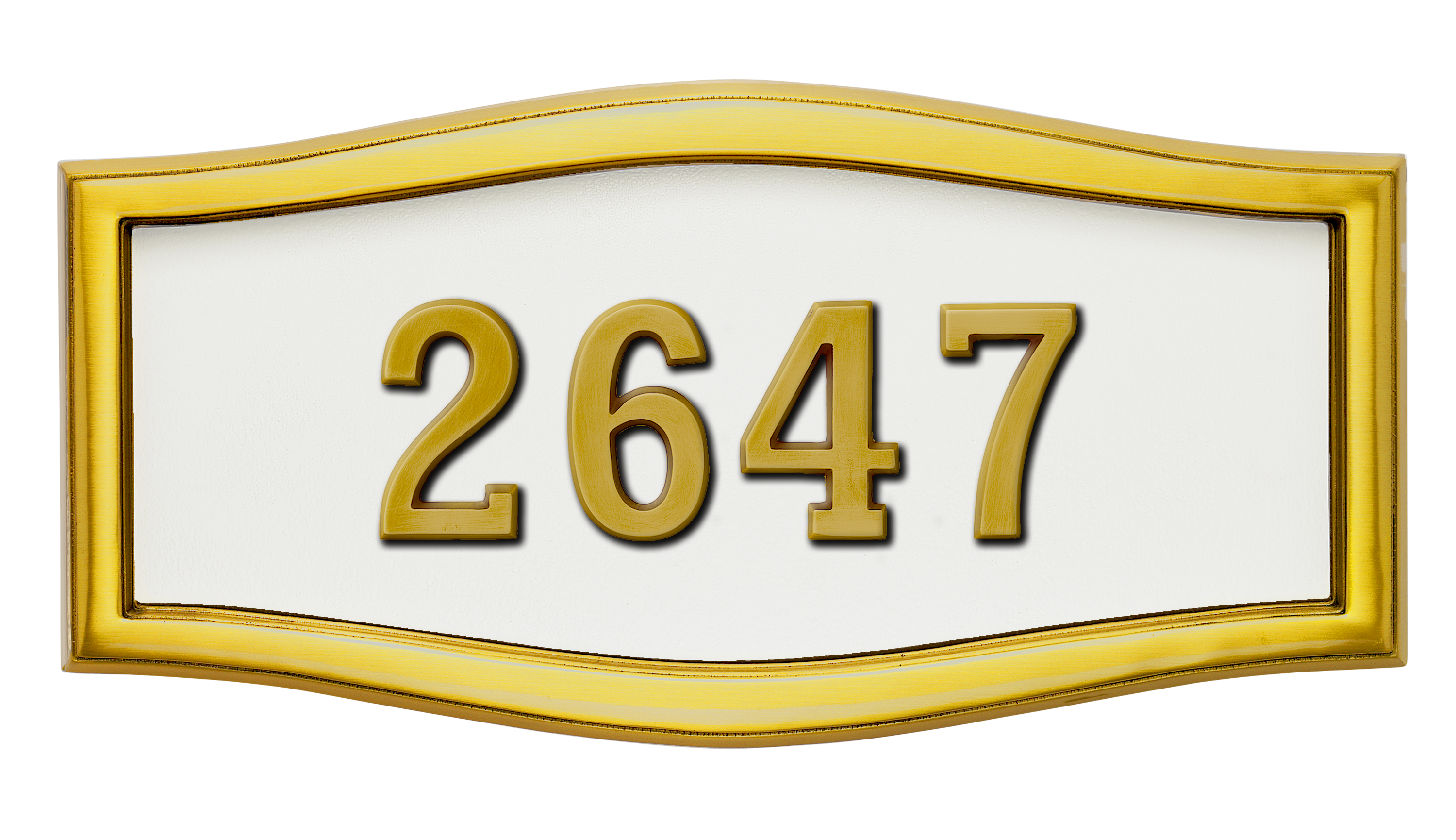 HouseMark Address Plaques with Brass Accents