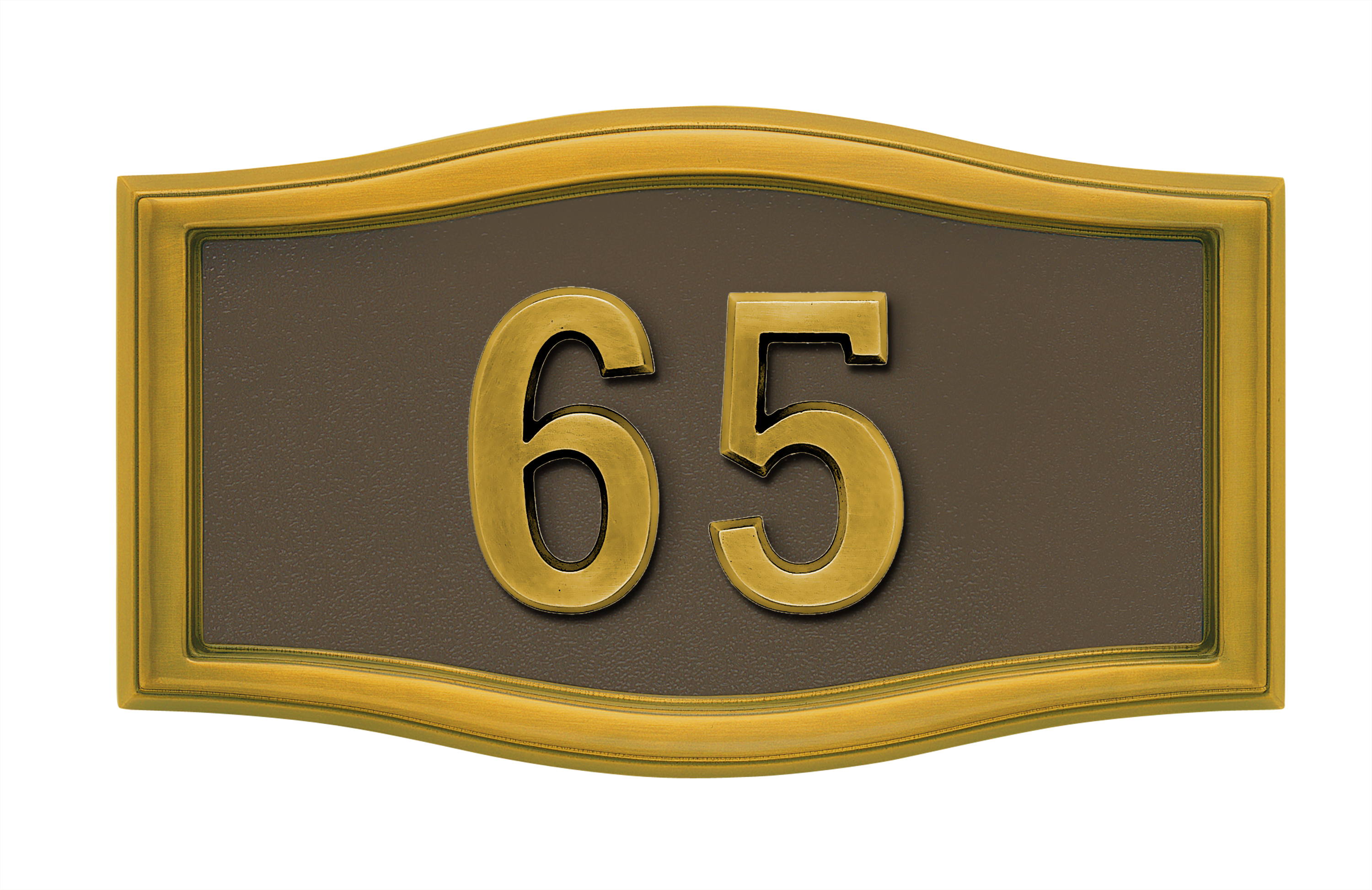 HouseMark Address Plaques with Brass Accents