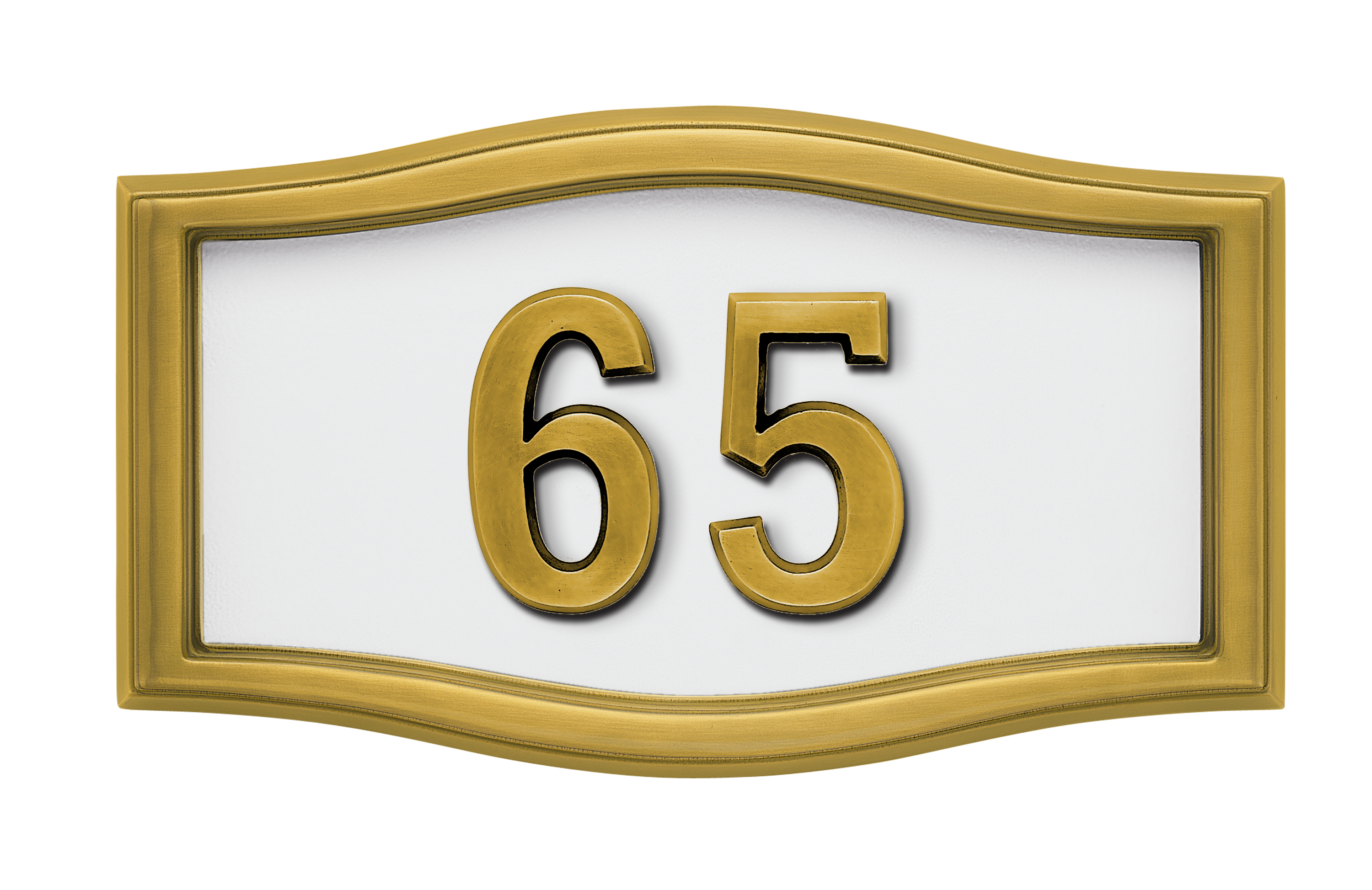 HouseMark Address Plaques with Brass Accents