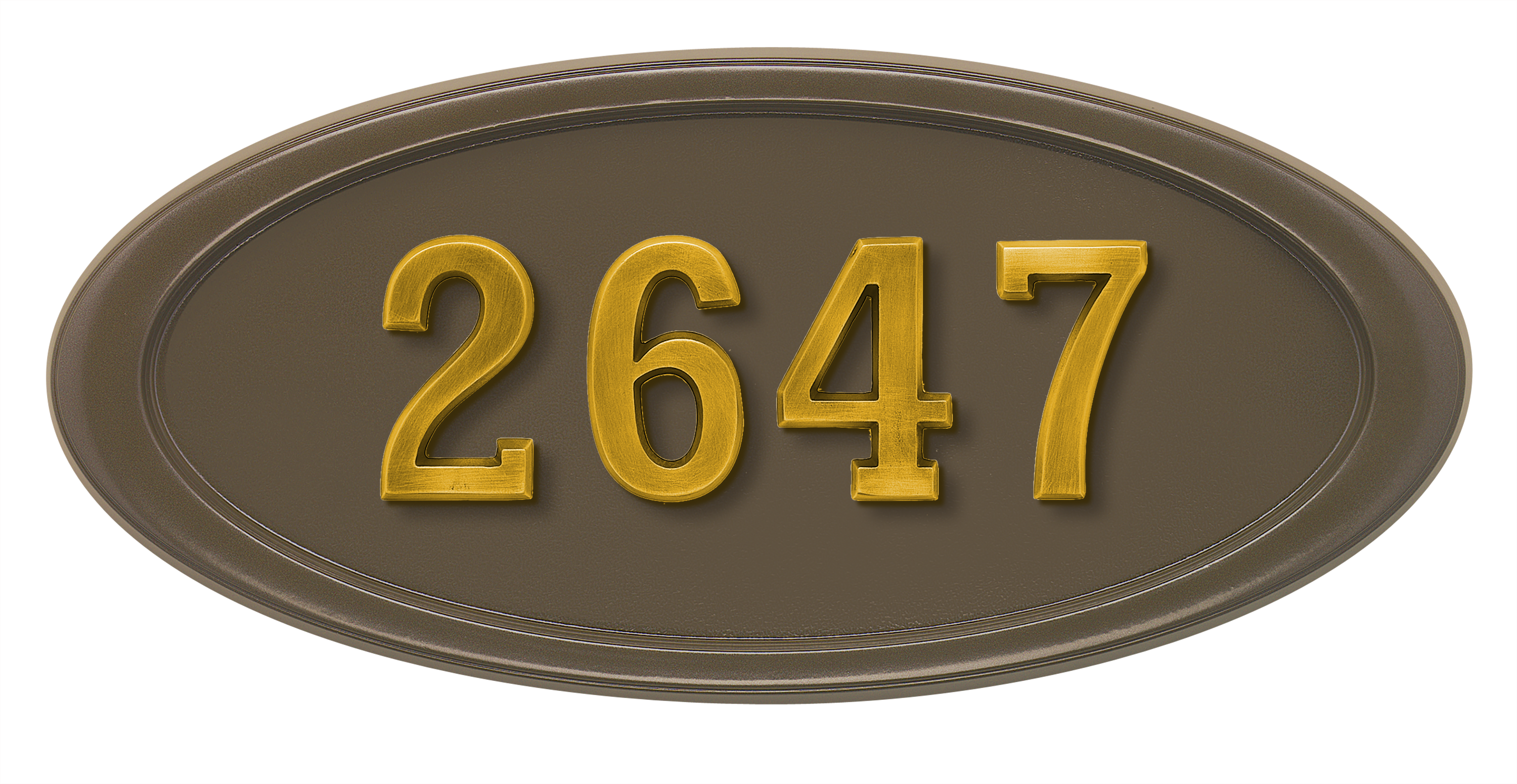 HouseMark Address Plaques with Brass Accents