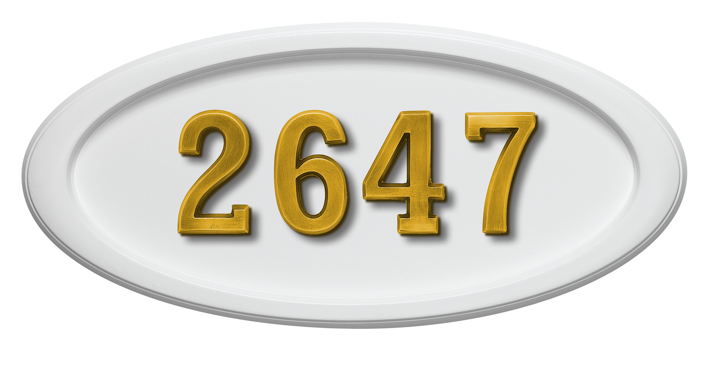 HouseMark Address Plaques with Brass Accents