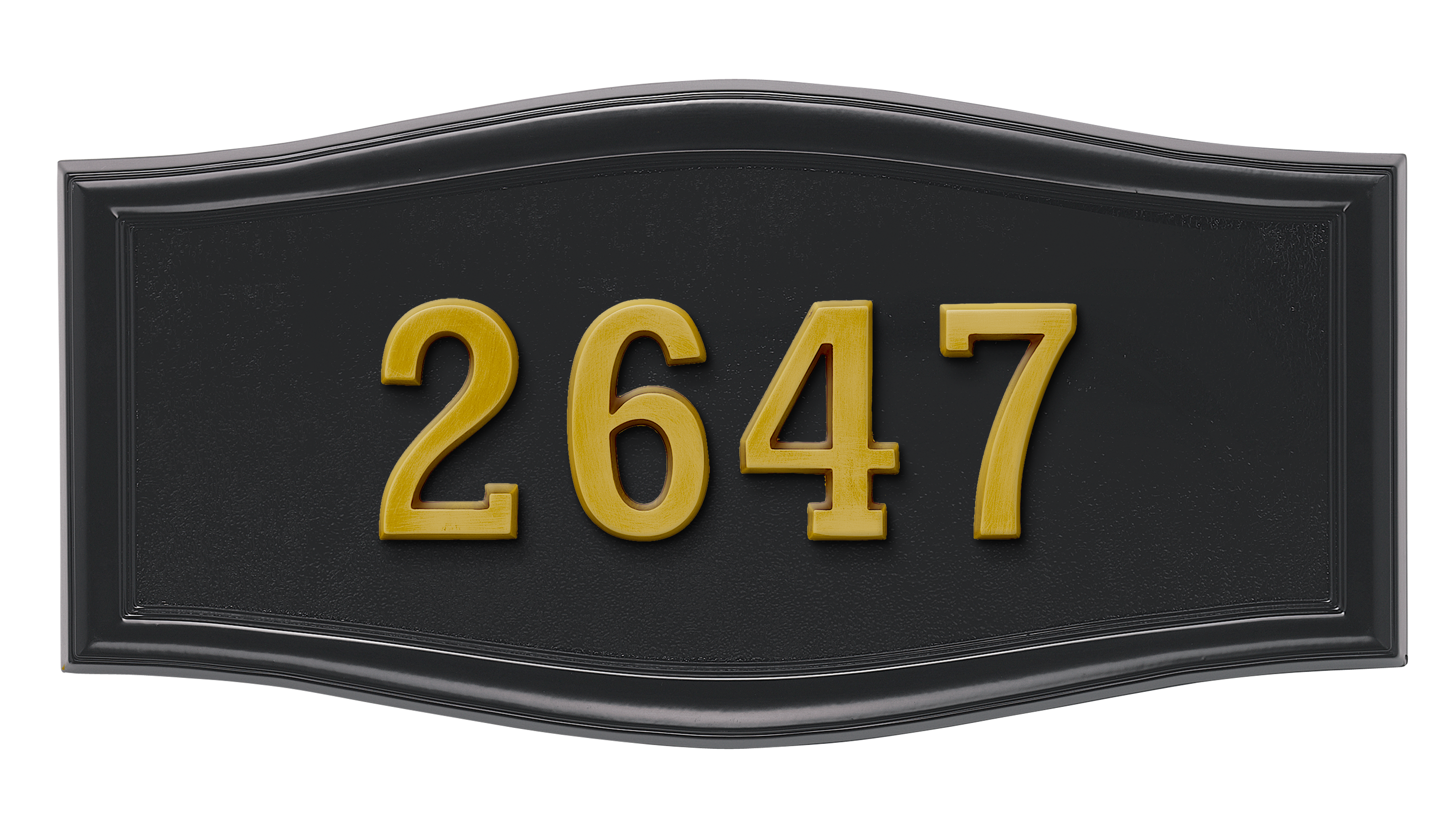 HouseMark Address Plaques with Brass Accents