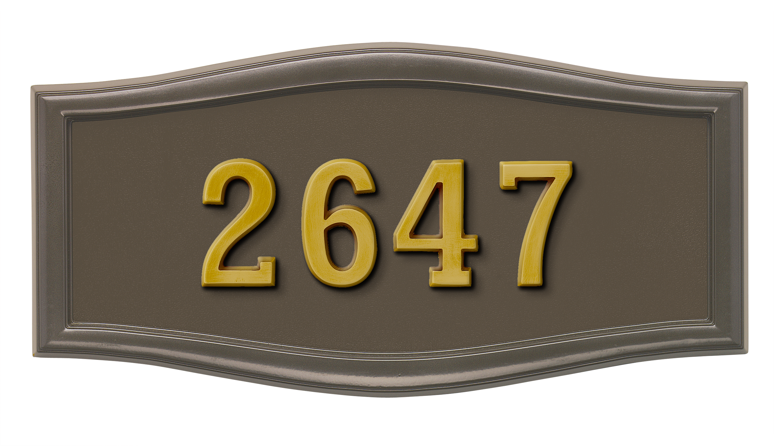 HouseMark Address Plaques with Brass Accents