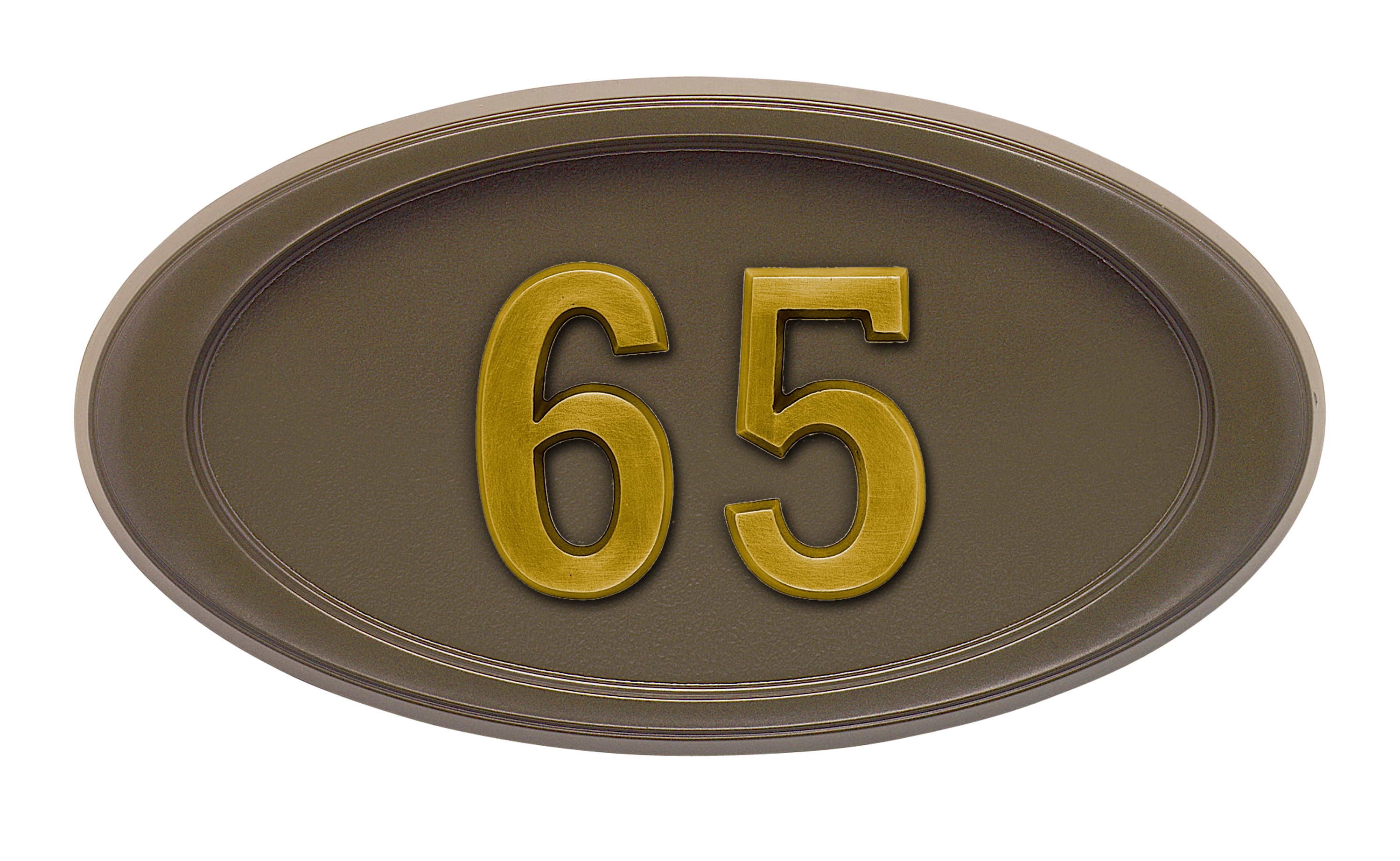 HouseMark Address Plaques with Brass Accents