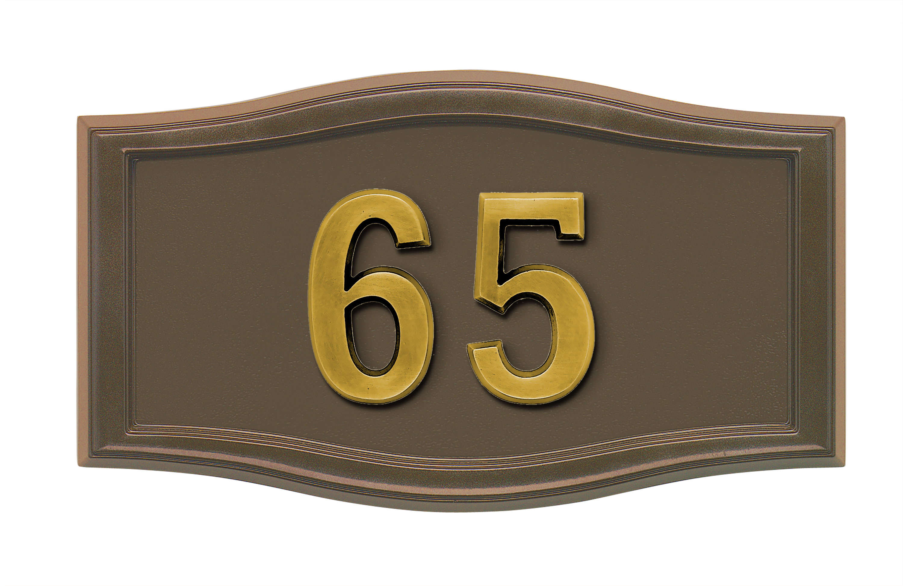 HouseMark Address Plaques with Brass Accents