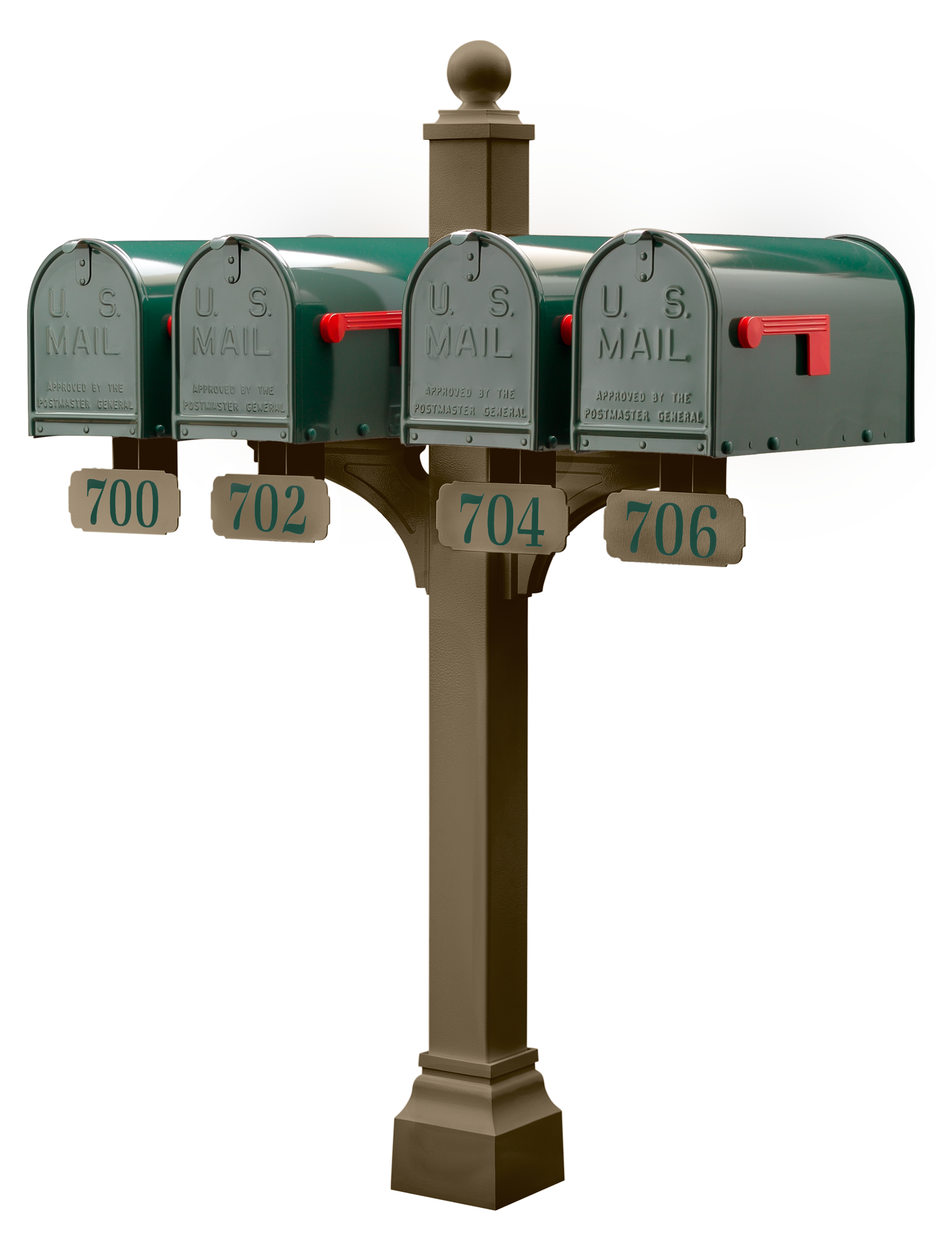 Janzer Double and Multi Mount with Mailboxes