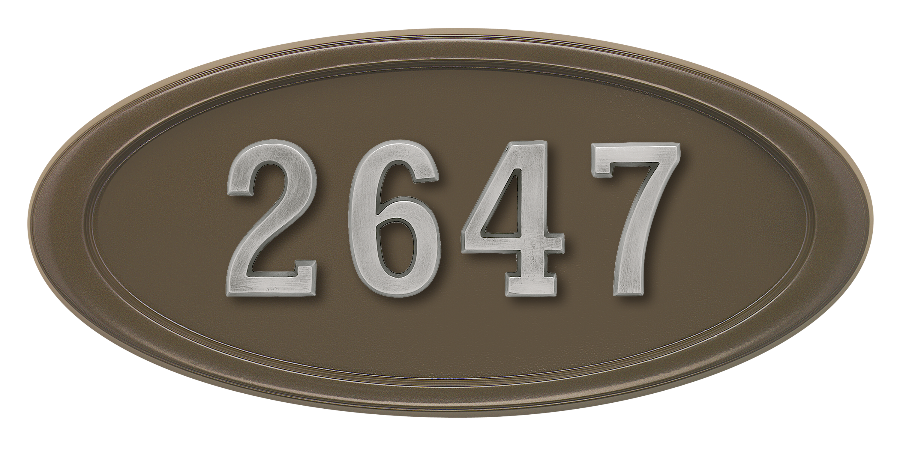 HouseMark Address Plaques with Brass Accents