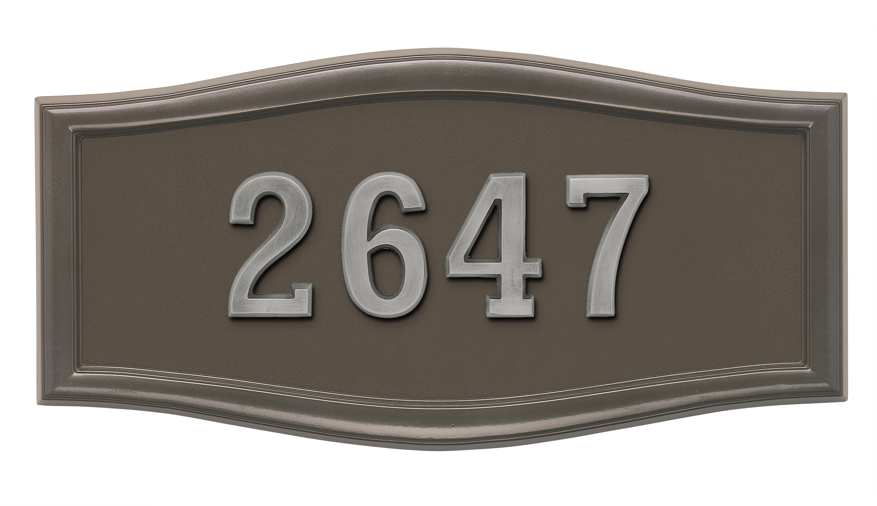 HouseMark Address Plaques with Brass Accents