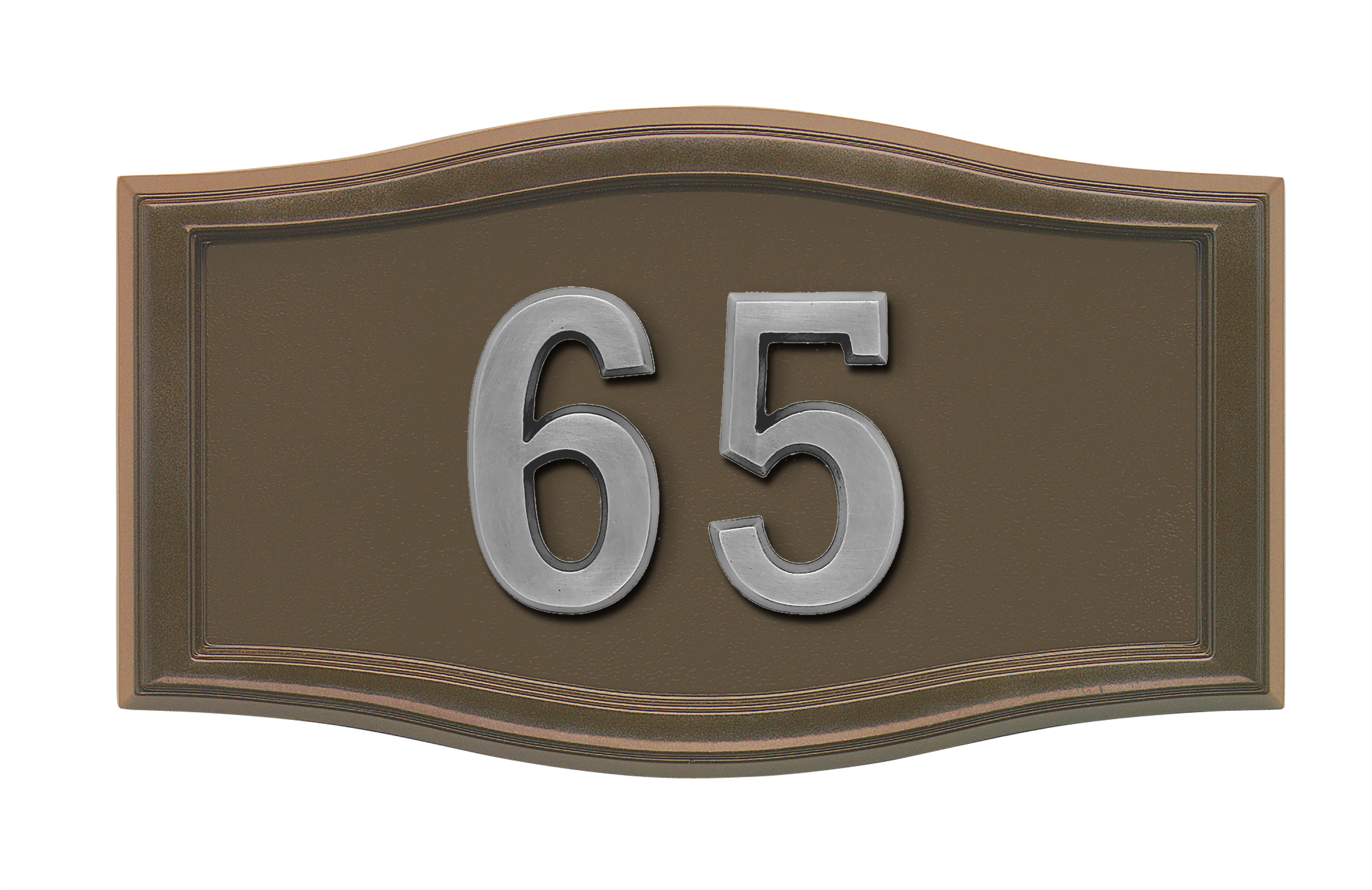 HouseMark Address Plaques with Brass Accents