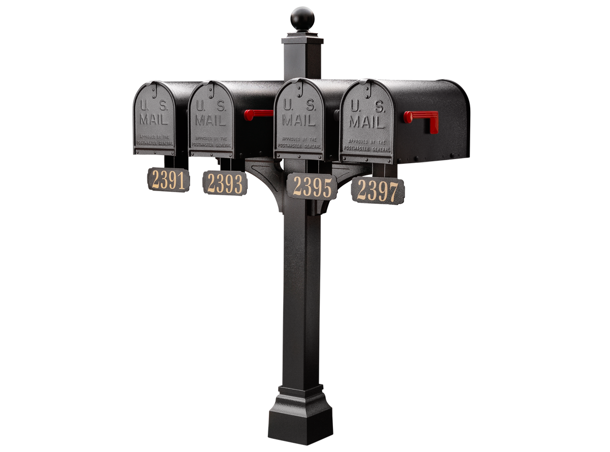 5 Mailboxes Janzer Series Post Mounted Mailboxes