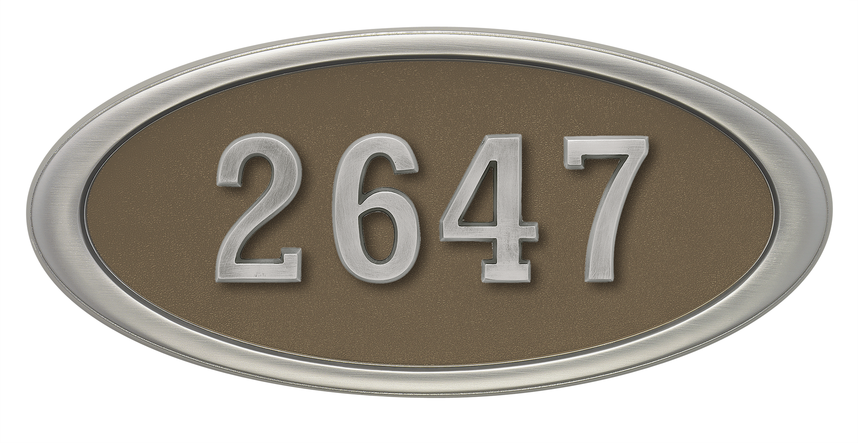 HouseMark Address Plaques with Brass Accents