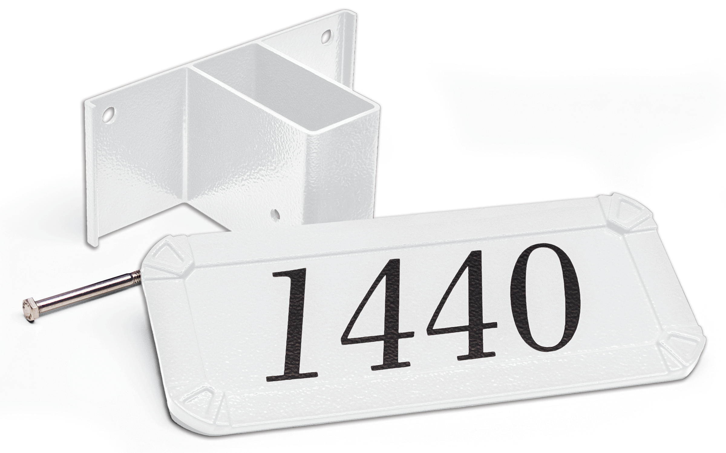 Black and White Limited Edition Keystone Standard Address Plaque