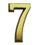 HouseMark Number "7" Satin Brass