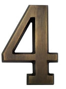 HouseMark Number "4" Antique Bronze